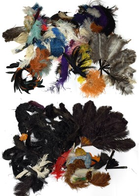 Lot 2102 - Assorted Coloured Ostrich and Other Feathers,...