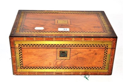 Lot 51 - Victorian walnut writing box