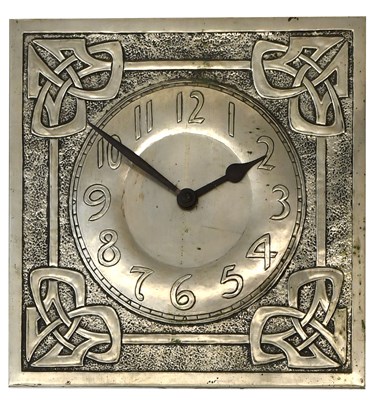 Lot 54 - A Glasgow School Pewter Wall Clock, circa 1900,...