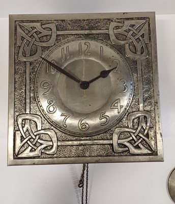 Lot 54 - A Glasgow School Pewter Wall Clock, circa 1900,...