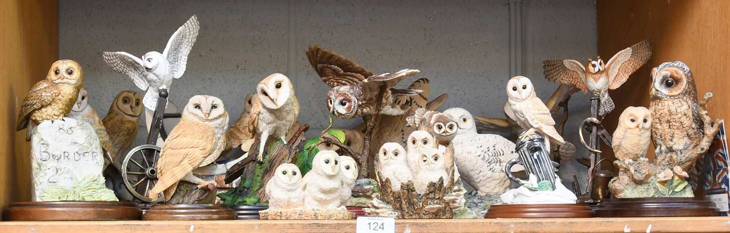 Lot 124 - Border Fine Arts Owl Groups, including ''Tawny...