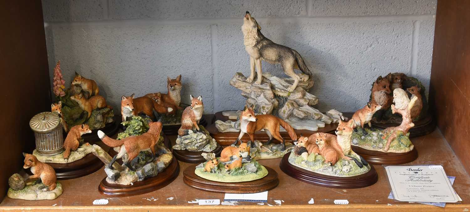 Lot 137 - Border Fine Arts Fox Groups, including ''Urban...