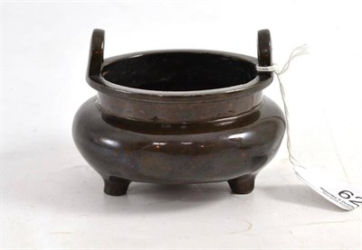 Lot 62 - A small Chinese bronze censer