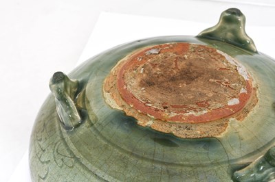 Lot 223 - A Chinese Longquan Celadon Tripod Censer, Ming...