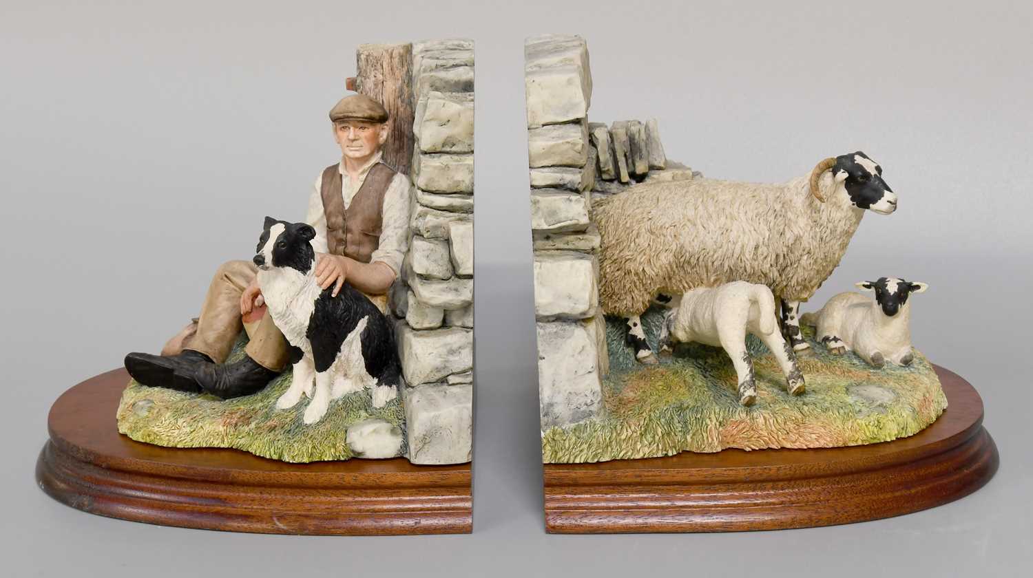 Lot 154 - Border Fine Arts '10 O'clock Break' (Bookends),...