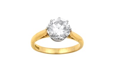 Lot 2235 - An 18 Carat Gold Diamond Solitaire Ring the...