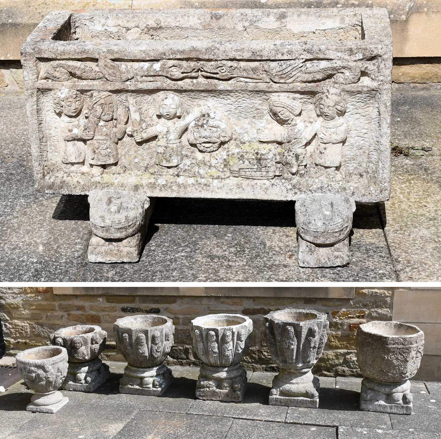 Lot 825 - Seven Assorted Similar Composition Stone