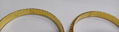 Lot 2207 - Two 22 Carat Gold Garnet Bangles each...