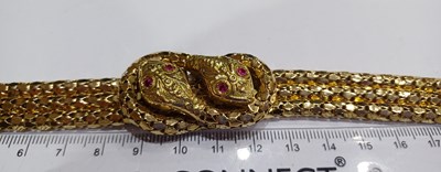 Lot 2273 - A Synthetic Ruby Bracelet two yellow...