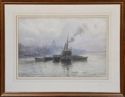 Lot 1001 - Walter Duncan (1848-1932) Boats on the Thames...