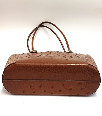 Lot 1035 - Delvaux Mousson Tan Ostrich Leather Bag with...