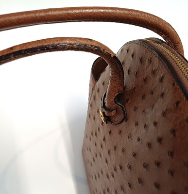 Lot 1035 - Delvaux Mousson Tan Ostrich Leather Bag with...