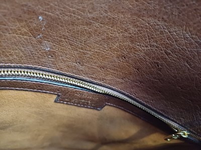Lot 1035 - Delvaux Mousson Tan Ostrich Leather Bag with...