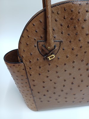 Lot 1035 - Delvaux Mousson Tan Ostrich Leather Bag with...
