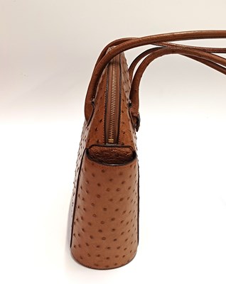Lot 1035 - Delvaux Mousson Tan Ostrich Leather Bag with...