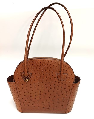 Lot 1035 - Delvaux Mousson Tan Ostrich Leather Bag with...