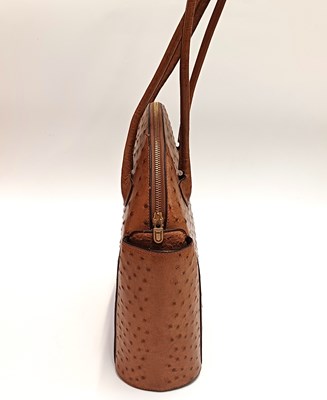 Lot 1035 - Delvaux Mousson Tan Ostrich Leather Bag with...
