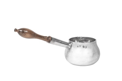 Lot 2011 - A Queen Anne Silver Brandy-Saucepan