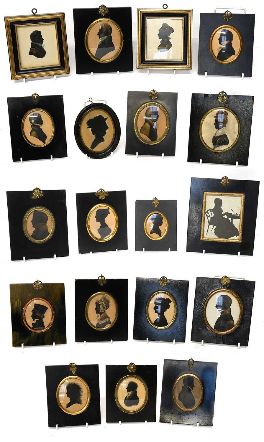 Lot 18 - A Pair of Silhouette Portrait Miniatures, 19th...
