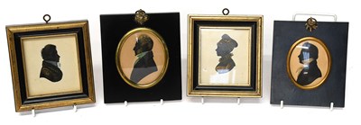 Lot 18 - A Pair of Silhouette Portrait Miniatures, 19th...