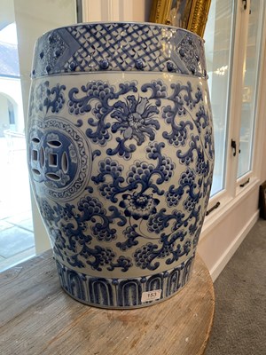 Lot 153 - A Chinese Porcelain Garden Stool, Xuande reign...