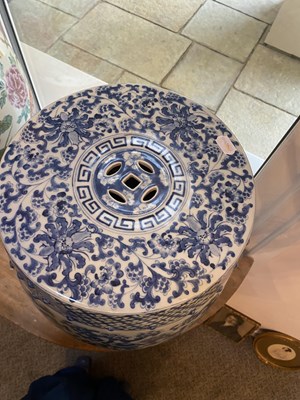 Lot 153 - A Chinese Porcelain Garden Stool, Xuande reign...