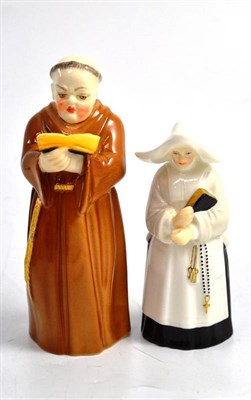 Lot 90 - Two modern Royal Worcester porcelain candle snuffers as a monk and a nun