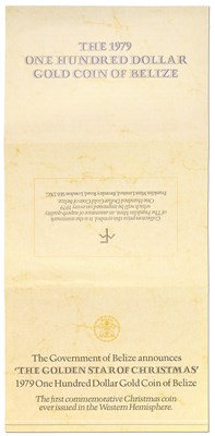 Lot 203 - Belize, One Hundred Dollars 1979, struck to...