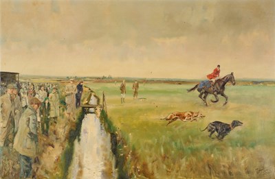 Lot 1053 - Michael Lyne (1912-1989) "Waterloo Cup, 1971"...