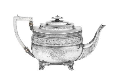 Lot 2100 - A George III Provincial Silver Teapot