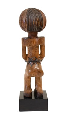 Lot 342 - A 20th Century Lwena Figure, Angola, of light...