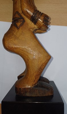 Lot 342 - A 20th Century Lwena Figure, Angola, of light...