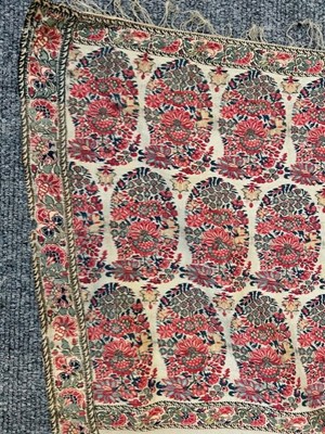 Lot 2038 - Early 19th Century Cream Wool Paisley Shawl,...