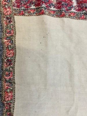 Lot 2038 - Early 19th Century Cream Wool Paisley Shawl,...