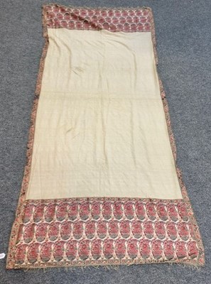 Lot 2038 - Early 19th Century Cream Wool Paisley Shawl,...