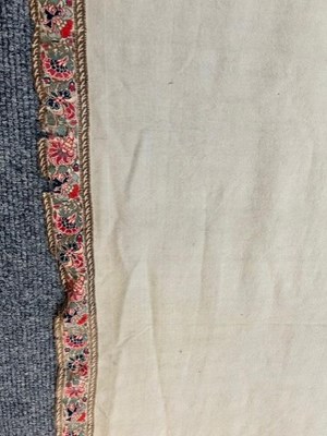 Lot 2038 - Early 19th Century Cream Wool Paisley Shawl,...