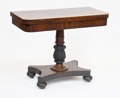 Lot 1314 - A Regency Mahogany Fold-Over Tea Table, the...