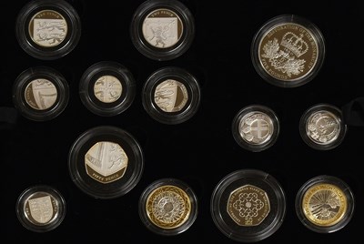 Lot 273 - UK, Silver Proof Coin Set 2010, comprising; 13...
