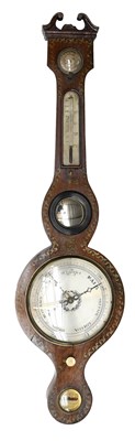 Lot 42 - A Mahogany Inlaid Wheel Barometer, circa 1820,...