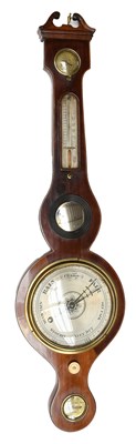 Lot 42 - A Mahogany Inlaid Wheel Barometer, circa 1820,...