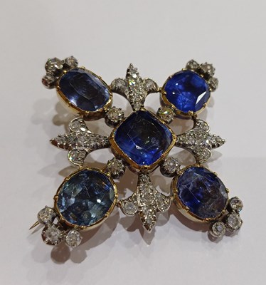 Lot 2285 - An Early-Mid Victorian Sapphire and Diamond...