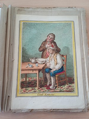 Lot 9 - Gillray (James). Twenty-one caricatures,...