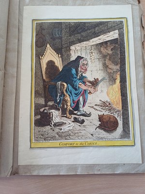 Lot 9 - Gillray (James). Twenty-one caricatures,...