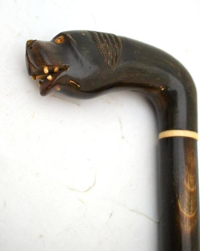 Lot 150 - Horn walking cane