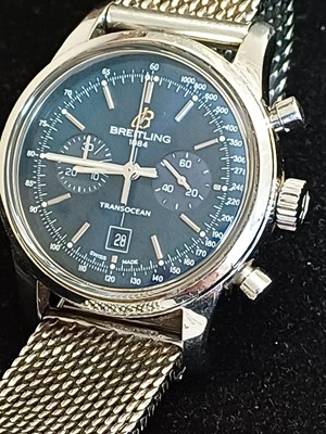 Lot 2174 - Breitling: A Stainless Steel Automatic...