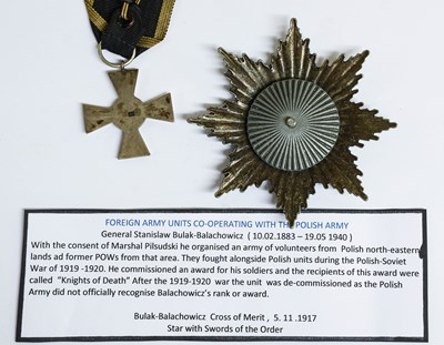 Lot 44 - A Rare General Bulak-Balachowicz Star with...