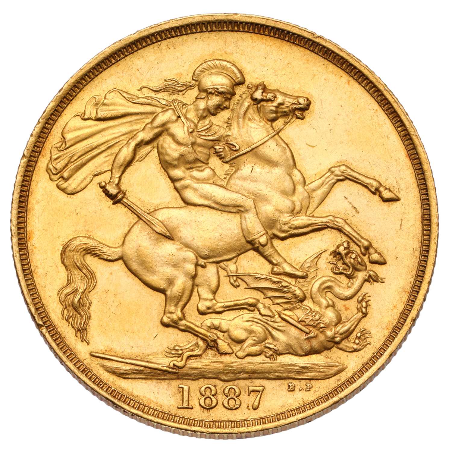 Lot 117 - Victoria, Two Pounds 1887, (Marsh T26,