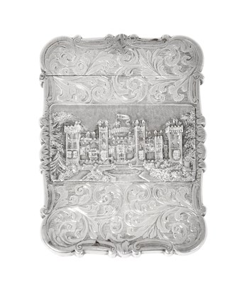 Lot 2070 - A Victorian Silver Double 'Castle-Top' Card-Case