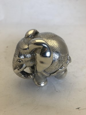 Lot 2350 - A Zimbabwean Silver Model of 'Zolo' The Baby Elephant