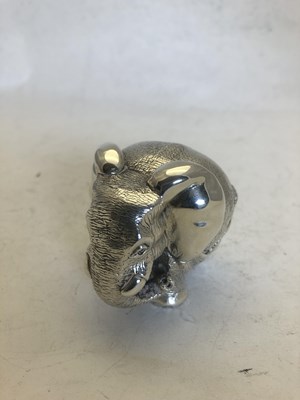Lot 2350 - A Zimbabwean Silver Model of 'Zolo' The Baby Elephant